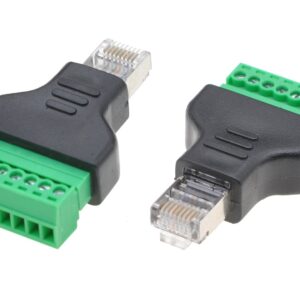 Adattatore Connettore RJ45 Maschio Terminal Block 8 pin