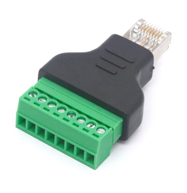 Adattatore Connettore RJ45 Maschio Terminal Block 8 pin - immagine 2