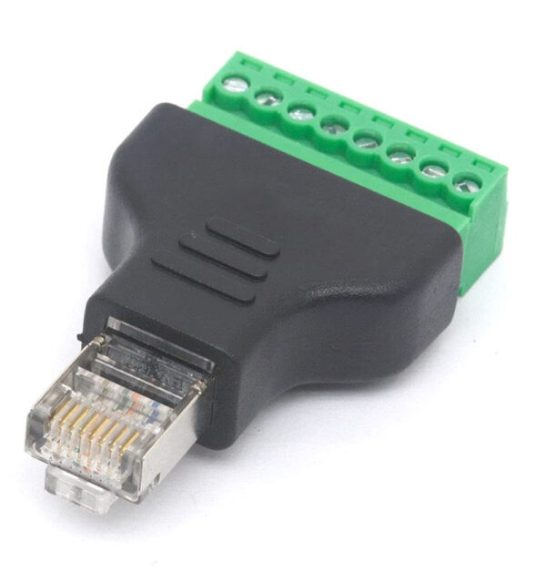 Adattatore Connettore RJ45 Maschio Terminal Block 8 pin - immagine 3