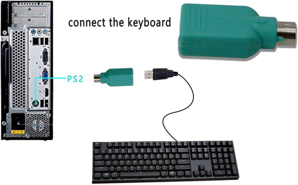 Adattatore Convertitore PS2 Maschio USB A Femmina per Tastiera e Mouse - immagine 5