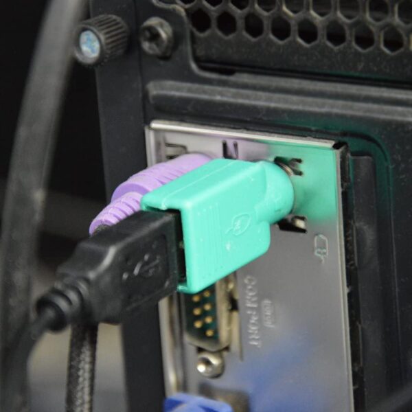 Adattatore Convertitore PS2 Maschio USB A Femmina per Tastiera e Mouse - immagine 6