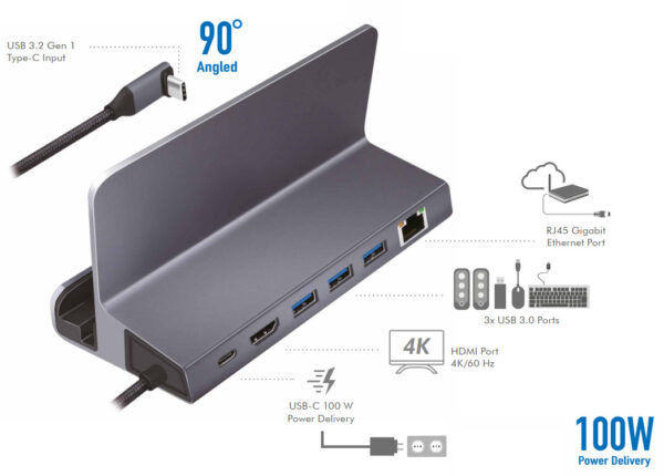 Docking Station USB-C™ 6 in 1 per Steam Deck™, iPad Tablet e Smartphone - immagine 6