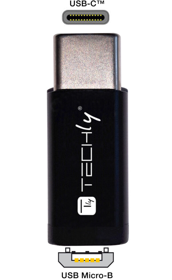 Mini Convertitore Adattatore USB-C™ Maschio a Micro USB Femmina - immagine 6