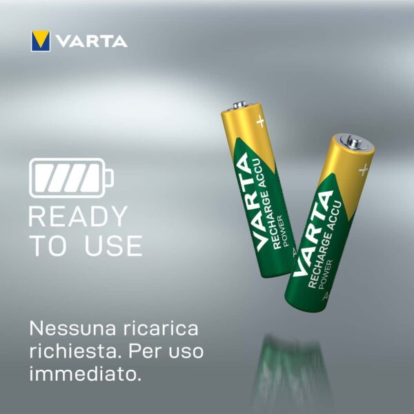 Blister 4 Batterie Ricaricabili Mini Stilo AAA 800 mAh - immagine 3