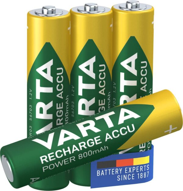 Blister 4 Batterie Ricaricabili Mini Stilo AAA 800 mAh - immagine 2
