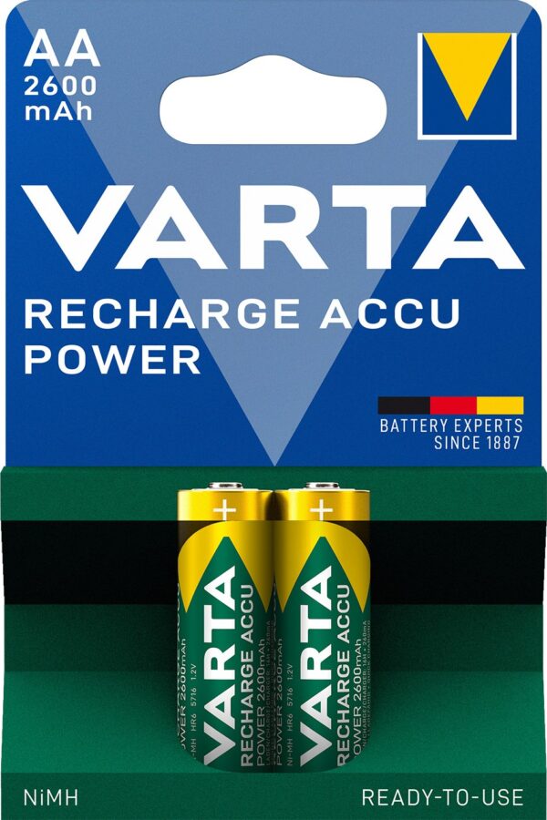 Blister 2 Batterie Ricaricabili Stilo AA 2600 mAh