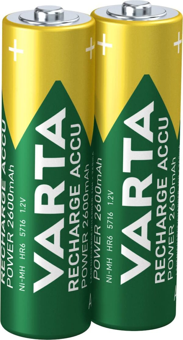 Blister 2 Batterie Ricaricabili Stilo AA 2600 mAh - immagine 2