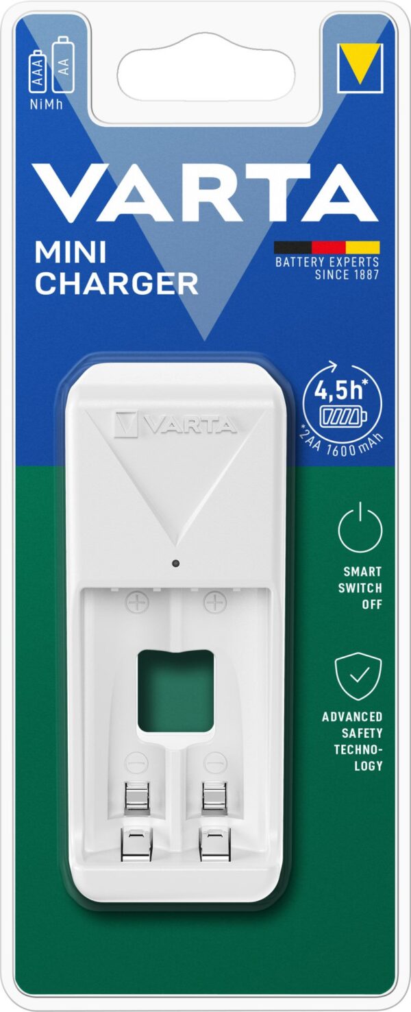 Caricabatterie Mini Charger per 2 Pile Stilo Ministilo AA/AAA