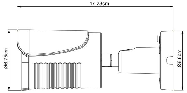 Telecamera CCTV IR 2MP da Soffitto Parete IP66, DGC1105YFT - immagine 2