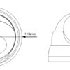 Telecamera CCTV Dome IR Quadbrid 5MP da Soffitto Obiettivo Motorizzato, DGC5446SE - immagine 2