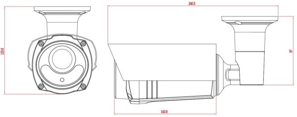 Telecamera CCTV da Soffitto Parete Quadribrid 5Mp 4K IP66 con Zoom Motorizzato, DGC5646 - immagine 2