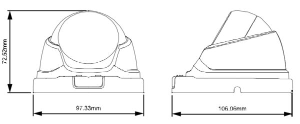Telecamera Dome IP POE IR Full HD 2MP da Soffitto Starlight IP66, DGM2203SVP/F36 - immagine 2