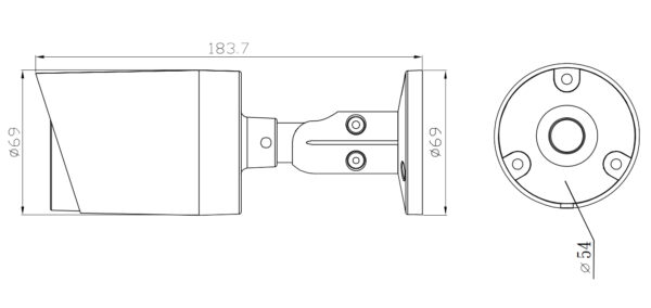 Telecamera IP Bullet IR H.265 da 5MP Rilevamento Basato su AI, DGM5106SVAT - immagine 2