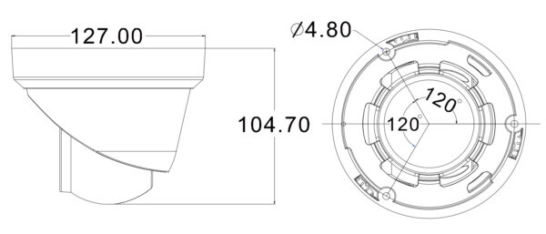 Telecamera IP Dome H.265 IR da 5 MP Starlight Rilevamento Basato su AI, DGM5216SVATP - immagine 2