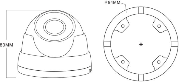 Telecamera IP Dome H.265 IR da 8 MP Rilevamento Basato su AI IP66, DGM8208SVAT - immagine 2