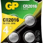 Blister 4 Batterie al Litio a Bottone 3V Lunga Durata CR2016