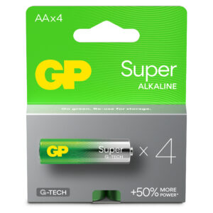 Confezione 4 Batterie GP Super Alcaline Stilo AA 15A/LR6