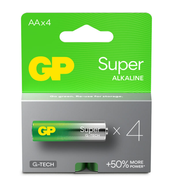 Confezione 4 Batterie GP Super Alcaline Stilo AA 15A/LR6