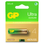 Confezione 4 Batterie GP Ultra Alcaline Stilo AA 15AU/LR6