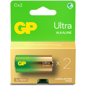 Confezione 2 Batterie GP Ultra Alcalina Mezza Torcia C 14AU/LR14