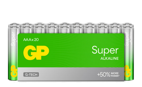 Confezione 20 Batterie GP Super Alcaline Ministilo AAA 24A/LR03