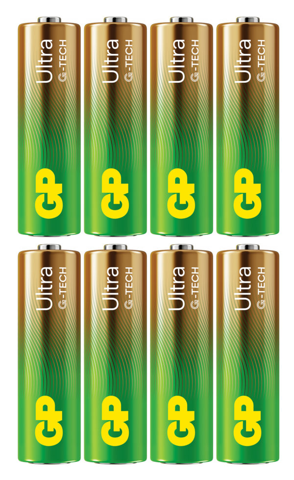 Confezione 8 Batterie GP Ultra Alcaline Stilo AA 15AU/LR6 - immagine 2