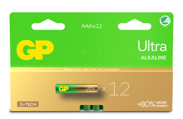 Confezione 12 Batterie GP Ultra Alcalina MiniStilo AAA 124U/LR03