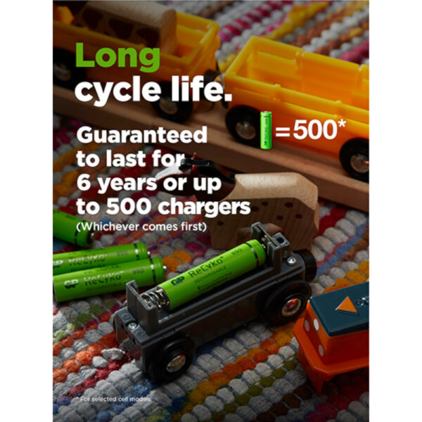 Blister 4 Batterie Ricaricabili AA Stilo 2100mAh GP ReCyko - immagine 5