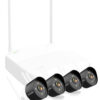 Kit di Sicurezza Video HD Wireless a 4 Canali Videocamere, K4W-3TC