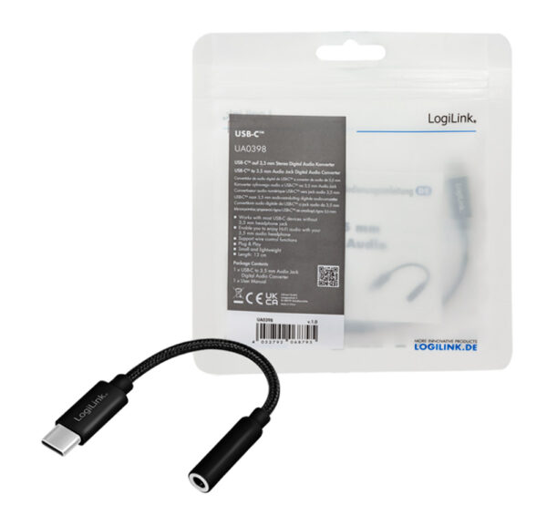 Cavo Adattatore Convertitore Audio da USB-C™ Maschio a 3,5 mm Femmina 13 cm - immagine 2