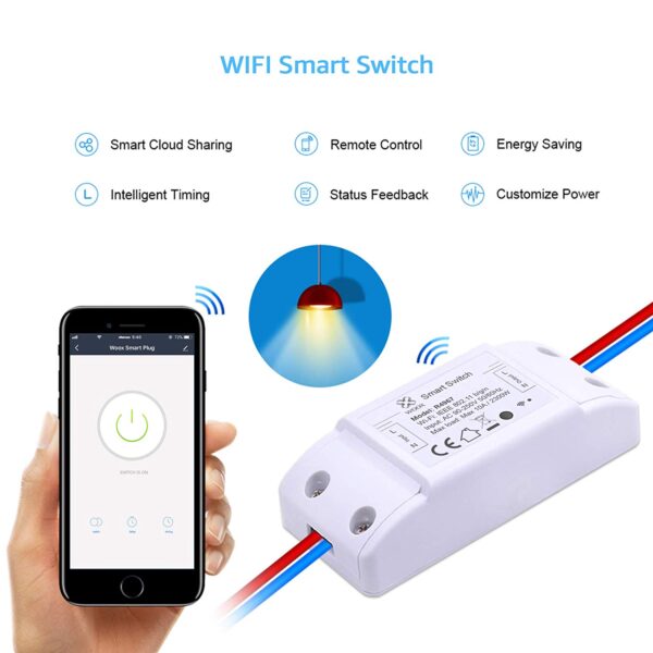 Interruttore Switch Smart Home 10A WiFi Universale, R4967 - immagine 3