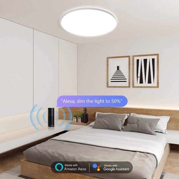 Plafoniera LED Intelligente WiFi Dimmerabile Soffitto Alexa, R5111 - immagine 4
