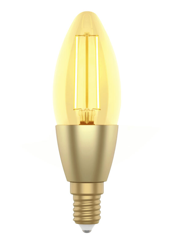 Lampadina Intelligente Candela E14 Ambra Calda 4,9W LED a Filamento Alexa Google Assistant Classe F, R5141