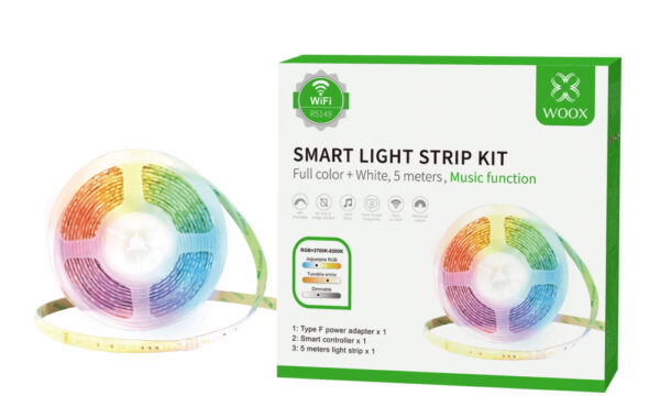 Kit Striscia LED Intelligente 5m con Funzione Musicale e Controllo Vocale Alexa, R5149 - immagine 2