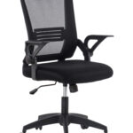 Sedia da Ufficio con Seduta Imbottita e Schienale in Rete