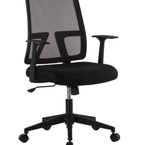 Sedia da Ufficio con Seduta Imbottita e Schienale in Tessuto High Tech