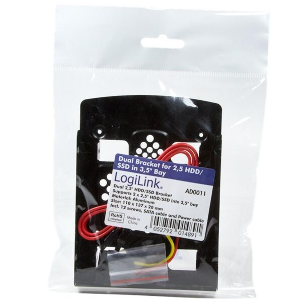 Kit di Montaggio per 2 HDD / SSD da 2,5'' su Alloggio da 3,5'' - immagine 2