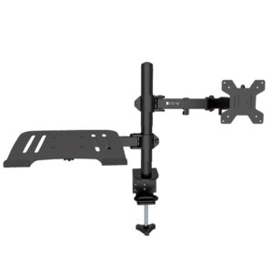 Supporto da Scrivania Braccio per Monitor 13-32'' e Mensola per Laptop