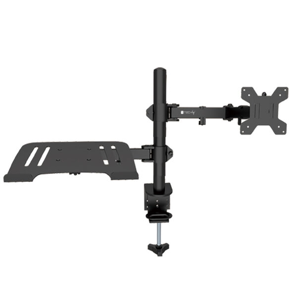 Supporto da Scrivania Braccio per Monitor 13-32'' e Mensola per Laptop