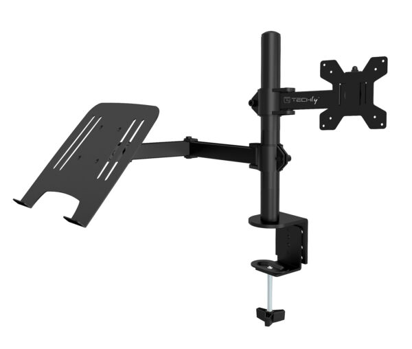 Supporto da Scrivania Braccio per Monitor 13-32'' e Mensola per Laptop - immagine 8