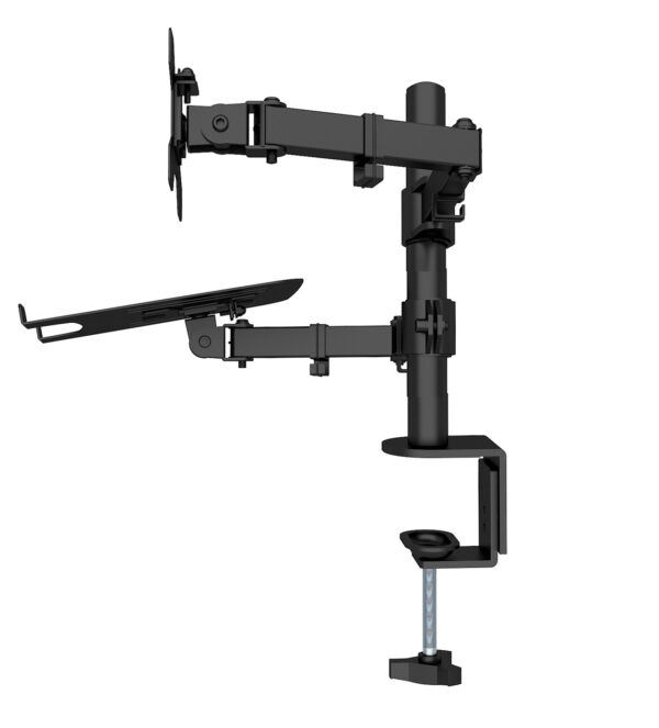 Supporto da Scrivania Braccio per Monitor 13-32'' e Mensola per Laptop - immagine 7
