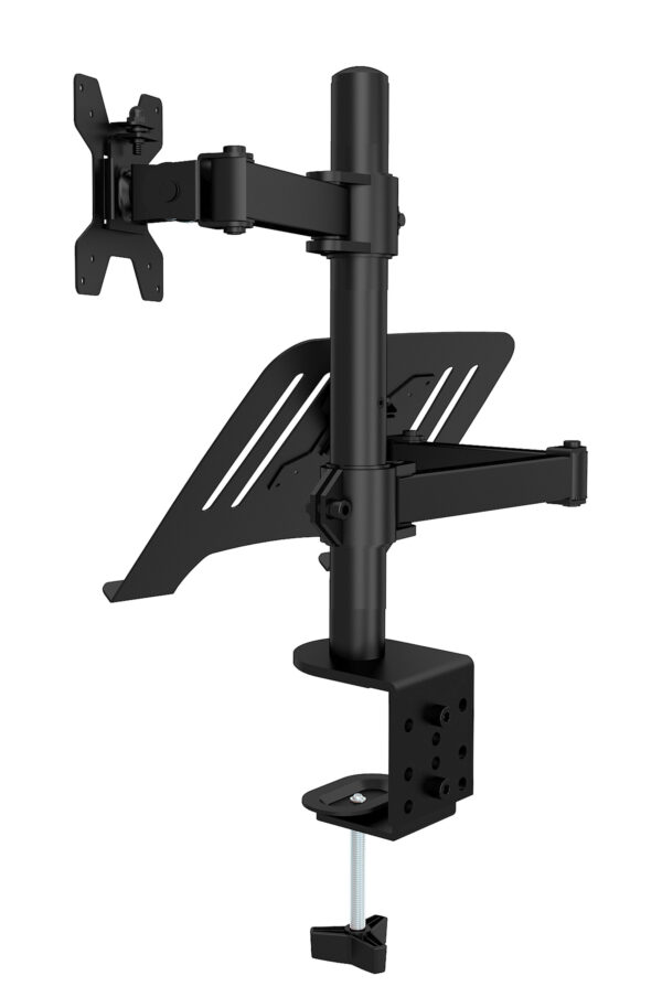 Supporto da Scrivania Braccio per Monitor 13-32'' e Mensola per Laptop - immagine 9