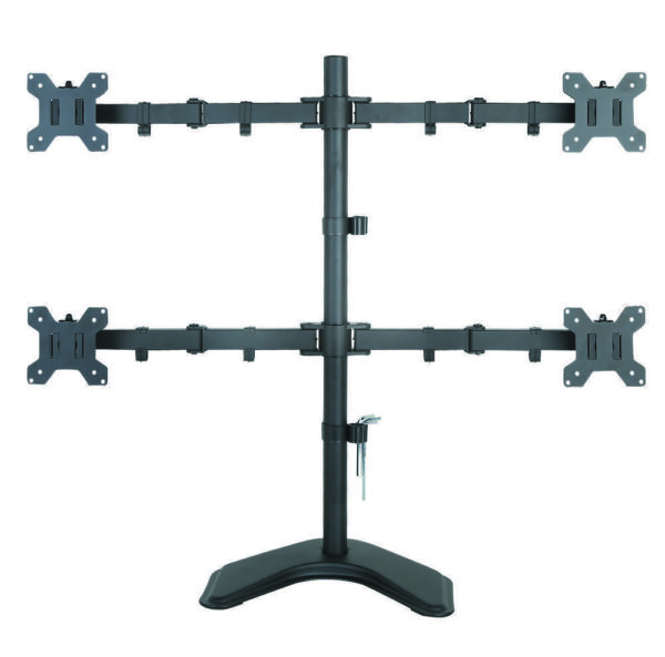 Supporto da Scrivania per 4 Monitor 13-27'' con base