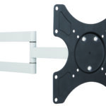 Supporto a Muro per TV LED LCD 19-37'' Inclinabile 3 Snodi Bicolor Bianco Nero