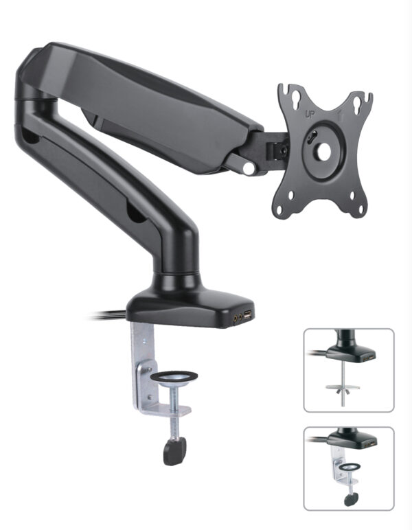 Supporto da Scrivania per Monitor 13-27'' con USB e audio - immagine 4