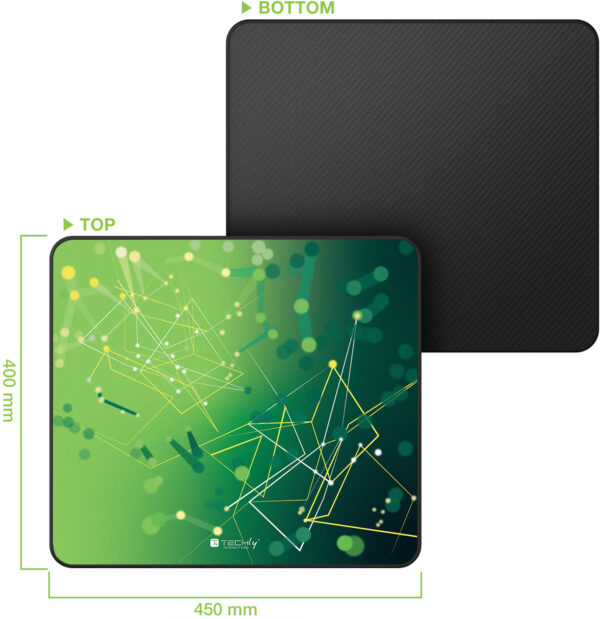 Tappetino Gaming Antiscivolo XL 450 x 400 mm Verde - immagine 3