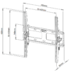 Supporto a Muro per TV LED LCD 23''-55'' Inclinabile Nero - immagine 4