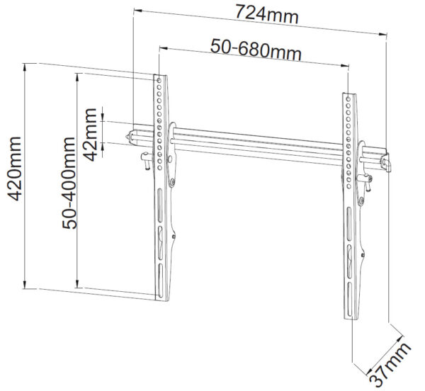 Staffa a Muro Inclinabile TV LED LCD 40-65'' - immagine 3