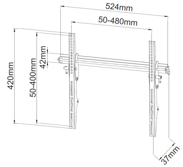 Staffa a Muro Inclinabile TV LED LCD 23-55'' - immagine 3