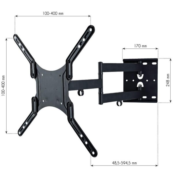 Supporto a Muro Ultra Slim per TV LED LCD 23-55'' Nero - immagine 4